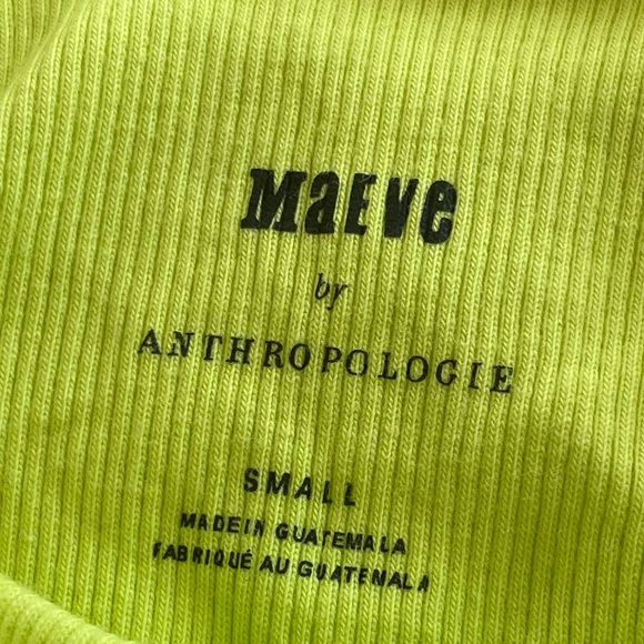 Lime green ribbed Maeve tank top - Picture 2 of 4